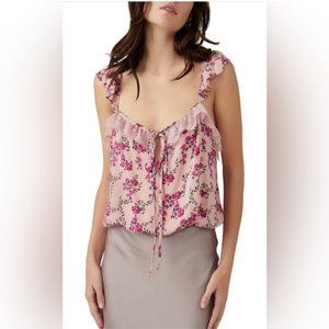 FREE PEOPLE Take It Away Bodysuit / Pink Combo NWT